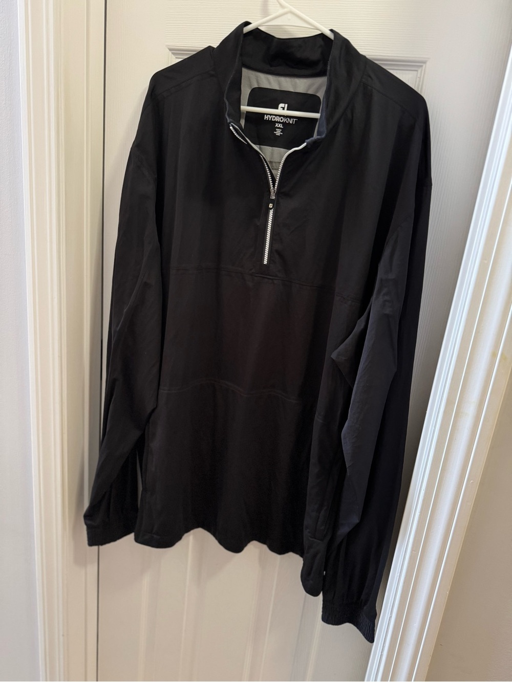 FootJoy Black Hydroknit Quarter-Zip Windbreaker Men’s XXL